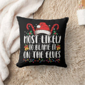 クリスマスのクリスマスのせいにされるだろう小妖精や小人が多い クッション (ブランケット)