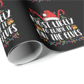 クリスマスのクリスマスのせいにされるだろう小妖精や小人が多い ラッピングペーパー (ロールコーナー)