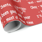 クリスマスのクリスマスのギフト用包装紙の親愛なサンタのおもしろいな手紙 ラッピングペーパー (ロールコーナー)