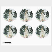 クリスマスのクリスマスのシールのラベルを与える ラウンドシール (シート)