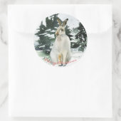 クリスマスのクリスマスのシールのラベルを与える ラウンドシール (バッグ)