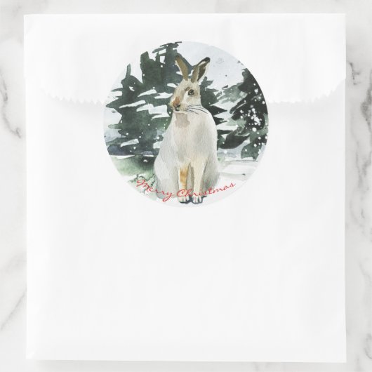 クリスマスのクリスマスのシールのラベルを与える ラウンドシール (バッグ)