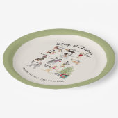 クリスマスのクリスマスの休日のお祝い12犬 ペーパープレート (アングル)