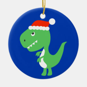 クリスマスのクリスマスの恐竜のディーノのかわいいオーナメント セラミックオーナメント