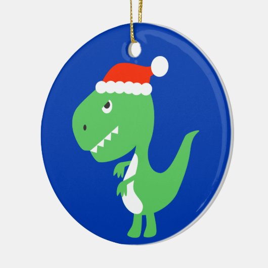 クリスマスのクリスマスの恐竜のディーノのかわいいオーナメント セラミックオーナメント (左)