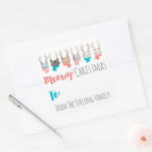 クリスマスのクリスマスの猫たちカスタムと猫たち スクエアシール (封筒)