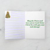 クリスマスのクリスマスカードのキリストを保って下さい シーズンカード (内部)
