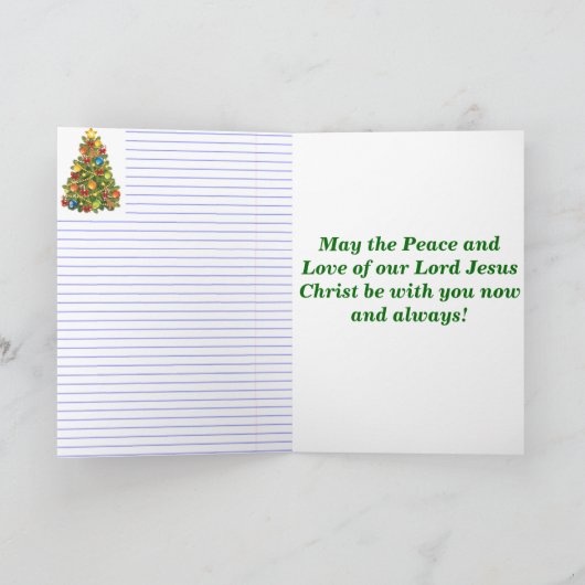 クリスマスのクリスマスカードのキリストを保って下さい シーズンカード (内部)