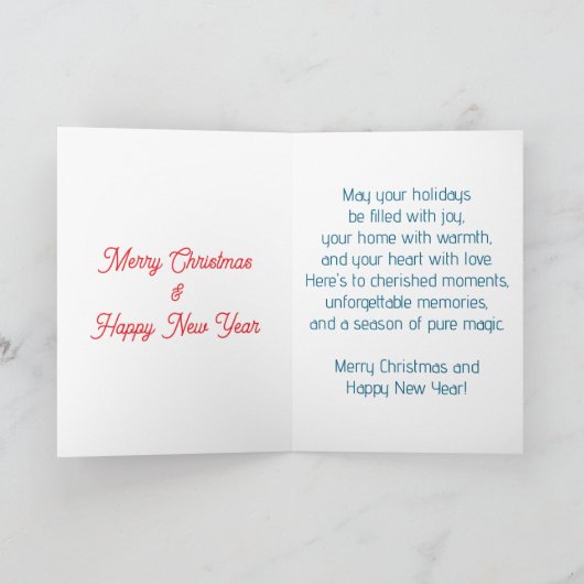 クリスマスのクリスマスカード展示魔法 シーズンカード (内部)