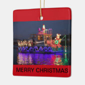 クリスマスのクリスマスボート セラミックオーナメント (左)