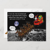 クリスマスのクリスマスポスターサンタクロースのおもしろいな月 シーズンポストカード (正面/裏面)