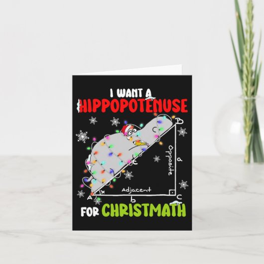 クリスマスのクリスマスHippo Mat カード (正面)
