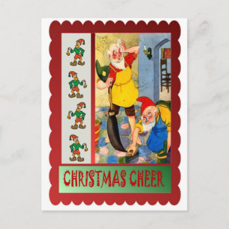 クリスマスのクリーンアップ シーズンポストカード