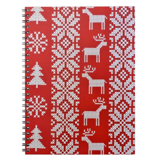 クリスマスのクロスステッチ ノートブック (正面)