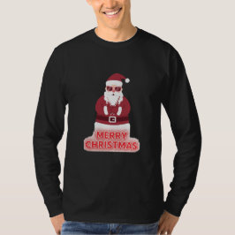 クリスマスのクールなヒップスターサンタTシャツ Tシャツ