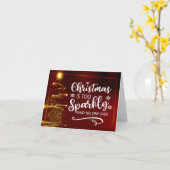 クリスマスのグリーティングカードが派手すぎる カード (黄色い花)