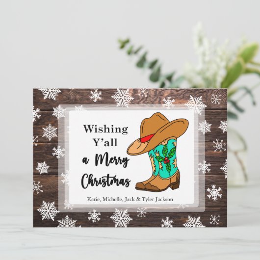 クリスマスのグリーティングカード(カントリー調) シーズンカード (スタンド正面)