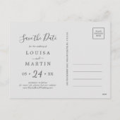 クリスマスのグリーンが楽しいホリデーシーズン 保存日付 シーズンポストカード (裏面)