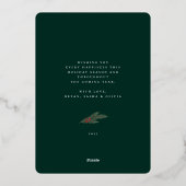 クリスマスのグリーンと実のフレーム写真 箔シーズンカード (裏面)