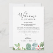 クリスマスのグリーンウェルカムレター＆スケジュール (正面)