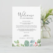 クリスマスのグリーンウェルカムレター＆スケジュール (スタンド正面)