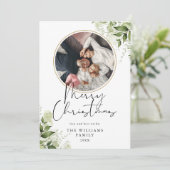 クリスマスのグリーンゴールドリングの写真 シーズンカード (スタンド正面)