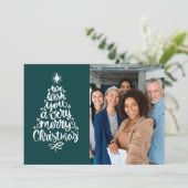 クリスマスのグリーン写真をお楽しみいただきたい シーズンカード (スタンド正面)