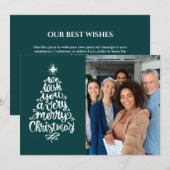 クリスマスのグリーン写真をお楽しみいただきたい シーズンカード (正面/裏面)