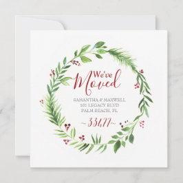 クリスマスのグリーン引越しのお知らせ シーズンカード