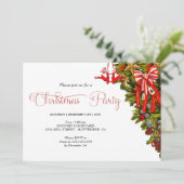 クリスマスのグリーン クリスマスパーティーの装飾 招待状 (スタンド正面)