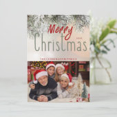 クリスマスのグリーン+ツリーの写真 シーズンカード (スタンド正面)