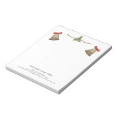 クリスマスのグリーン ベル カスタム プロフェッショナル テキスト ノートパッド (回転)