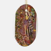 クリスマスのグレイハウンド セラミックオーナメント (右)