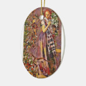 クリスマスのグレイハウンド セラミックオーナメント (左)