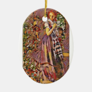 クリスマスのグレイハウンド セラミックオーナメント