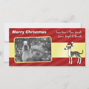 クリスマスのグレイハウンド/Whippet/イタリアン・グレーハウンド シーズンカード