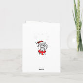 クリスマスのグレートデーンはパターンを梳きます シーズンカード (裏面)