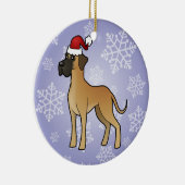 クリスマスのグレートデーン セラミックオーナメント (右)