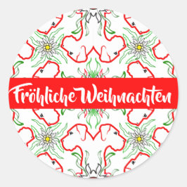 クリスマスのグレートデーン ラウンドシール