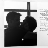 クリスマスのゲイカップル 犬とツリー オーダーメイド 三つ折りクリスマスカード (内部最初)