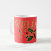 クリスマスのゲストをお迎え コーヒーマグカップ (正面左)