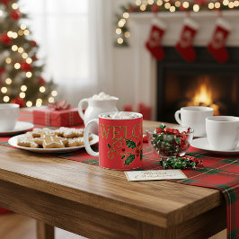 クリスマスのゲストをお迎え コーヒーマグカップ