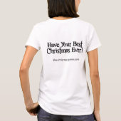 クリスマスのゲームのTシャツ-ラベルだけ背部 Tシャツ (裏面)