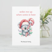 クリスマスのコアラの昼寝 シーズンカード (スタンド正面)