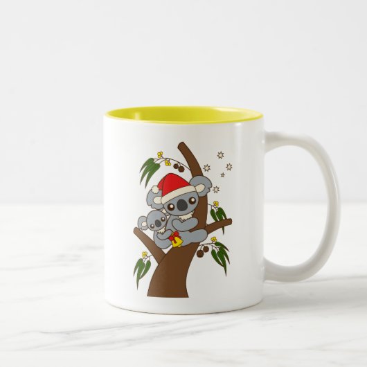 クリスマスのコアラ ツートーンマグカップ (右)