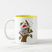クリスマスのコアラ ツートーンマグカップ (左)