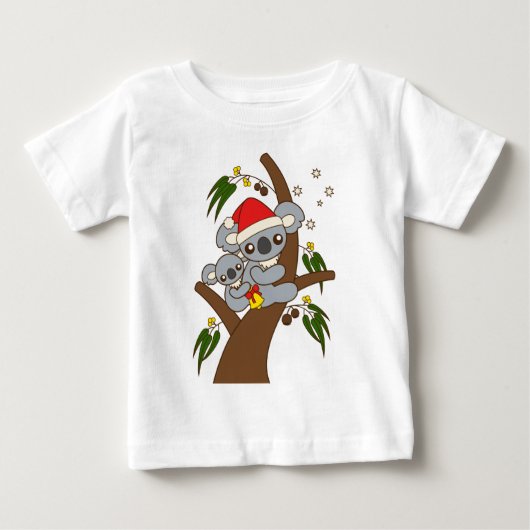 クリスマスのコアラ ベビーTシャツ (正面)