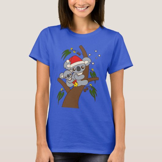 クリスマスのコアラ Tシャツ (正面)