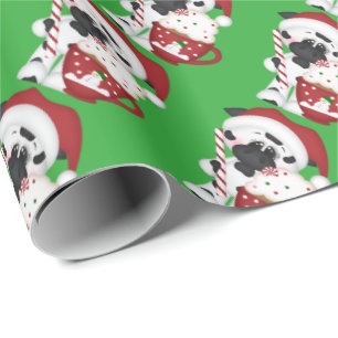 クリスマスのココア牛包装紙 ラッピングペーパー