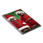 クリスマスのコスチュームに2匹の可愛いナマケモノ ノートブック (右側)